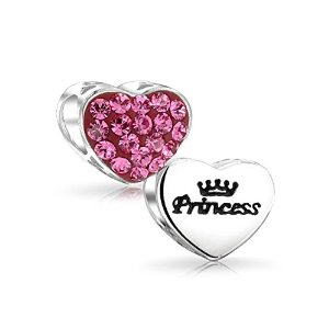 Pandora Pink Crystal Princess Heart Charm