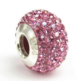 Pandora Pink Crystals Round Charm