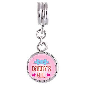 Pandora Pink Daddys Girl Photo Flower Charm image