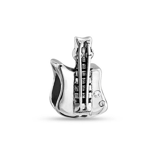 Pandora Pink Electric Guitar July Birthstone Photo Charm