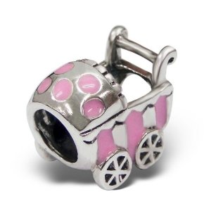 Pandora Pink Enamel Baby Carriage Charm