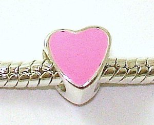 Pandora Pink Enamel Heart Charm image