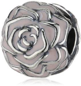 Pandora Pink Enamel Silver Roses Charm image