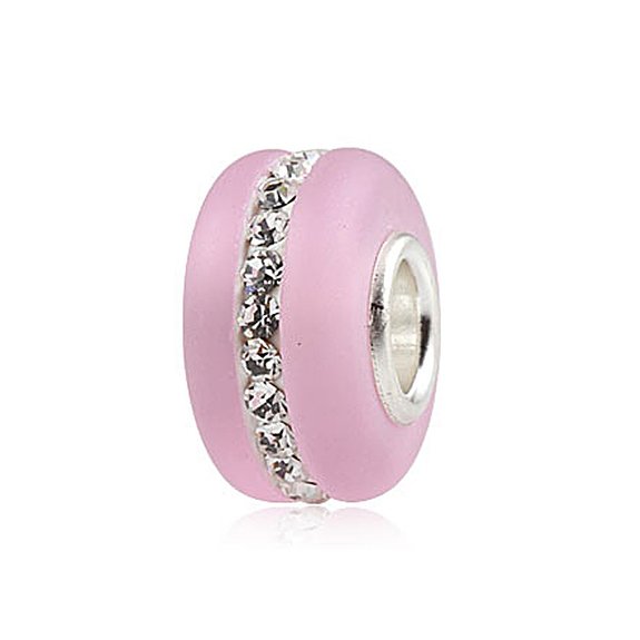 Pandora Pink Murano Frosted Glass Charm image