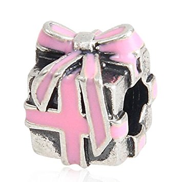 Pandora Pink Ribbon Gift Box Charm