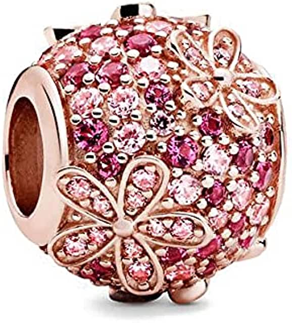 Pandora Pink Silver Daisy Flower Bead