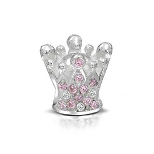 Pandora Pink Topaz Crystal Crown Charm