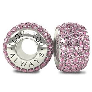 Pandora Pink White Sparkling Swarovski Crystal Charm