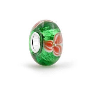 Pandora Poinsettia Flower Murano Glass Charm