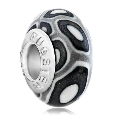 Pandora Polymer Clear Black Bar Murano Charm image