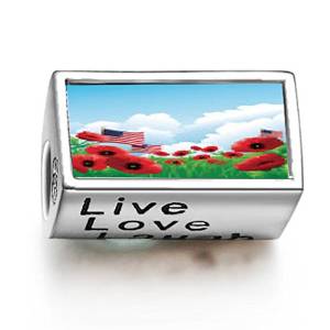 Pandora Poppy Words Live Love Laugh Charm