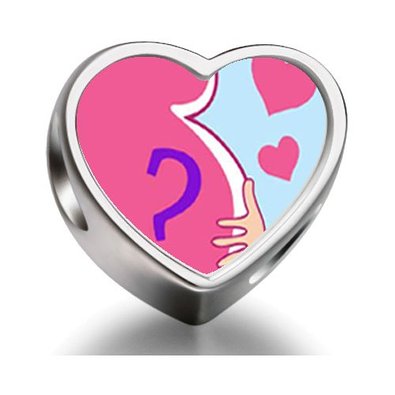 Pandora Pregnant A Boy Or Girl Heart Photo Charm image