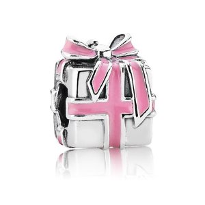 Pandora Present Gift Enamel Silver Charm image