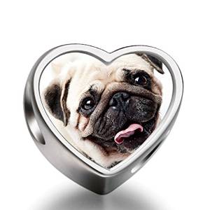 Pandora Pug Dog Heart Photo Charm image