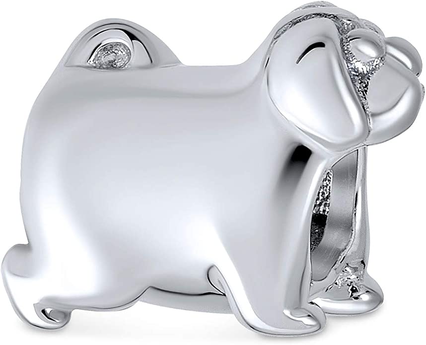 Pandora Pug Puppy Dog Silver Charm image