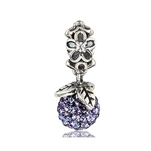 Pandora Purple Crystal Dangle Charm