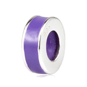 Pandora Purple Enamel Stopper Charm