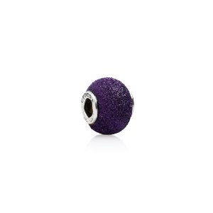 Pandora Purple Frosted Charm