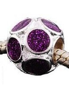 Pandora Purple Glitter Charm image