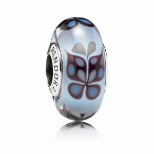 Pandora Purple Murano Glass Butterfly Charm image