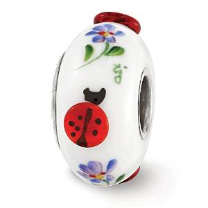 Pandora Purple Murano Ladybird Charm image