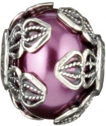 Pandora Purple Stone Within Filigree Cage Charm