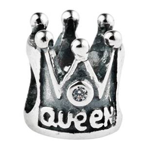 Pandora Queen Crown Clear Crystal Charm