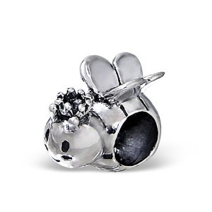 Pandora Queen Honey Bee Flying Charm