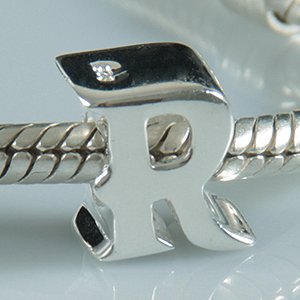 Pandora R Initial Letter Charm