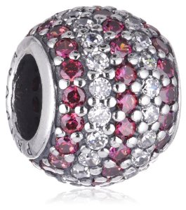 Pandora REd Cubic Zirconia Silver Charm image