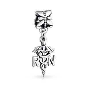 Pandora RN Registered Nurse Symbol Dangle Charm image