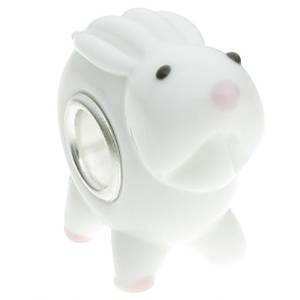 Pandora Rabbit Murano Glass 3D Charm