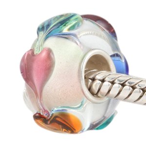 Pandora Rainbow Hearts Glass Charm