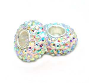 Pandora Rainbow Swarovski Crystal Slide On Charm image