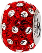 Pandora Red And Clear Swarovski Crystals Charm