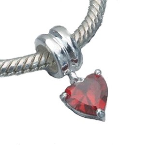 Pandora Red CZ Dangle Charm