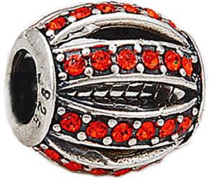 Pandora Red CZ Silver Barrel Charm image