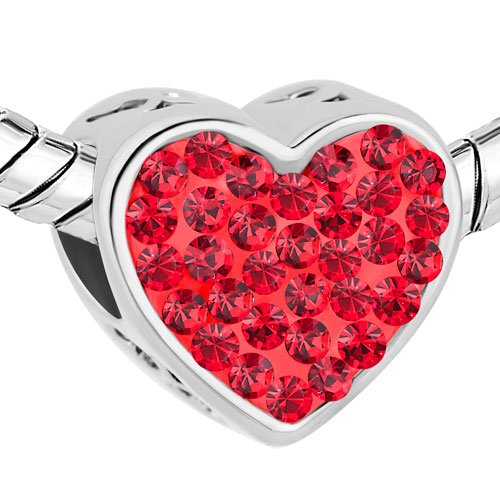 Pandora Red Color Heart Charm