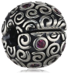 Pandora Red Cubic Zirconia Clip Charm image