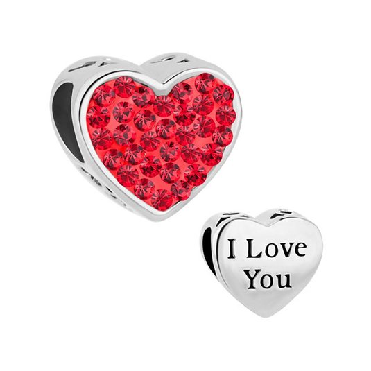 Pandora Red Love Hearts Charm image