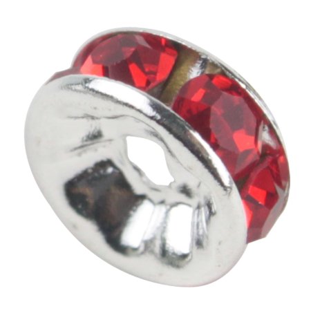 Pandora Red Rhinetone Rondelle Spacer Charm image