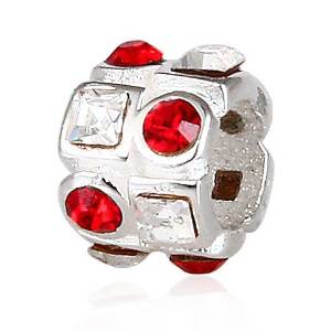 Pandora Red Square Pattern Charm image