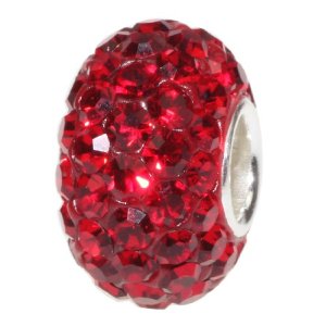 Pandora Red Swarovski Crystal Charm