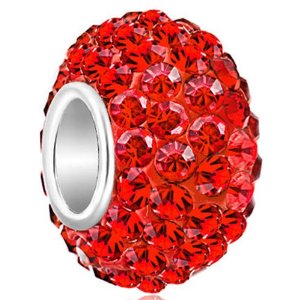 Pandora Red Swarovski Element Crystal Charm