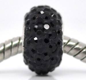 Pandora Rhinestone Crystal In Black Charm image