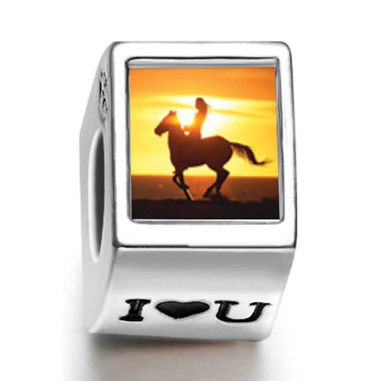 Pandora Riding Off Into Sunset Photo Charm