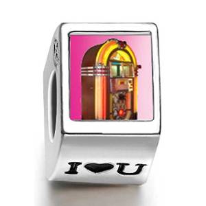 Pandora Rock N Roll Jukebox Heart Photo Charm