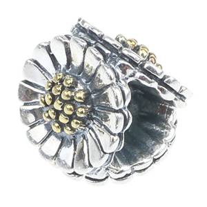 Pandora Rose Gold Crystal Sunflower Charm image