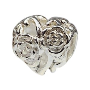 Pandora Rose Heart Silver Charm