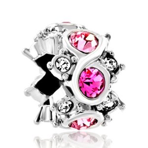 Pandora Rose Pink Birthstone Crystal Charm image